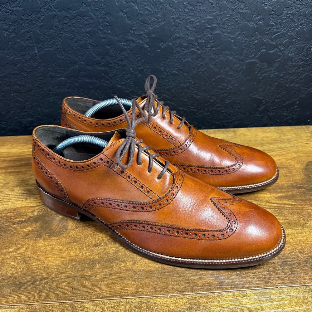 Cole Haan Williams C12210 British Tan Leather Wingtip Oxford Mens 10.5 M